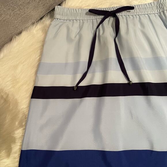 NEW FORENZA Colorblock Striped Drawstring Waist Maxi Skirt Blue NWT - Picture 5 of 15